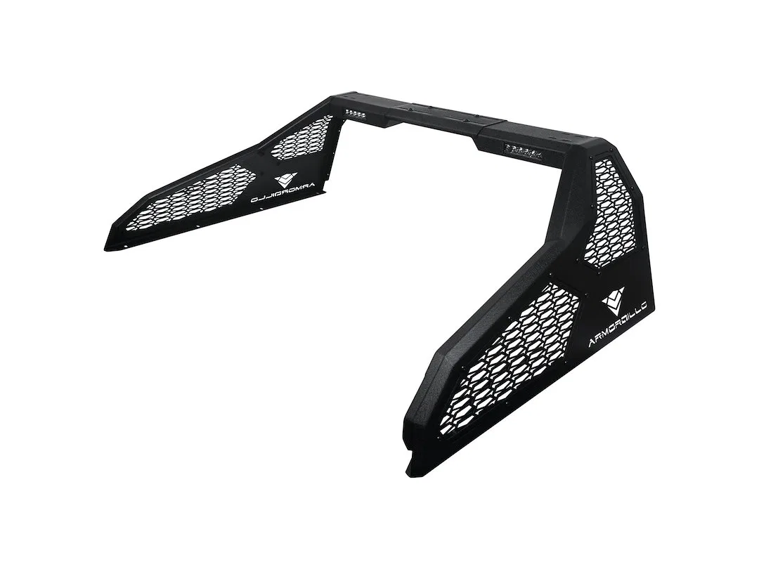 8707784 – ARMORDILLO Truck Bed Bar, Modular Style Pre-Drilled Auxiliary Light Mounts Powder Coated Black Steel